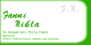 fanni mikla business card